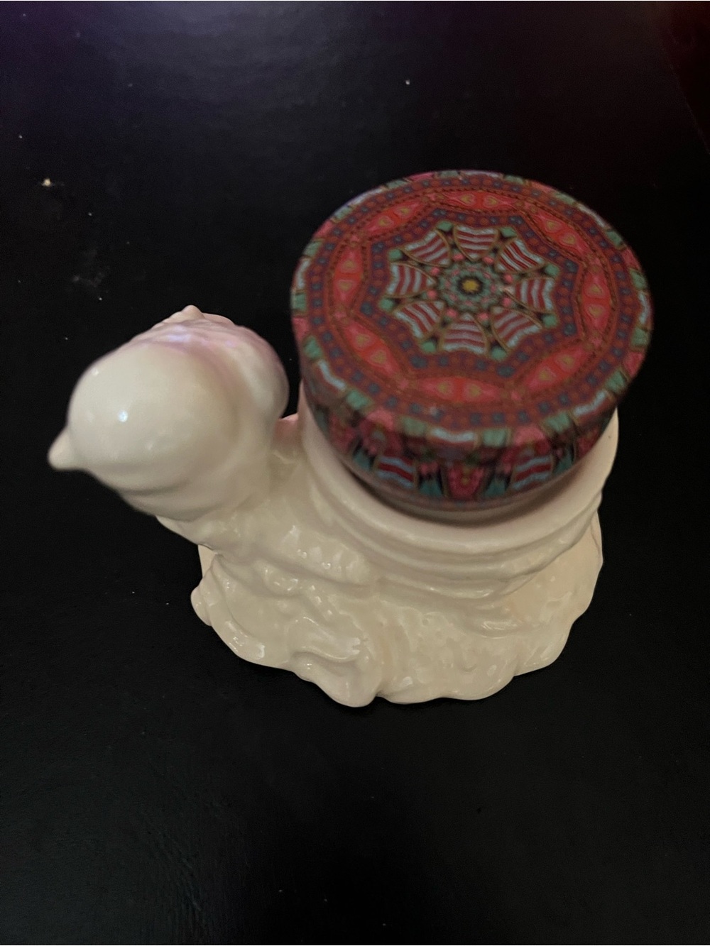 Ceramic White Bird with Candle